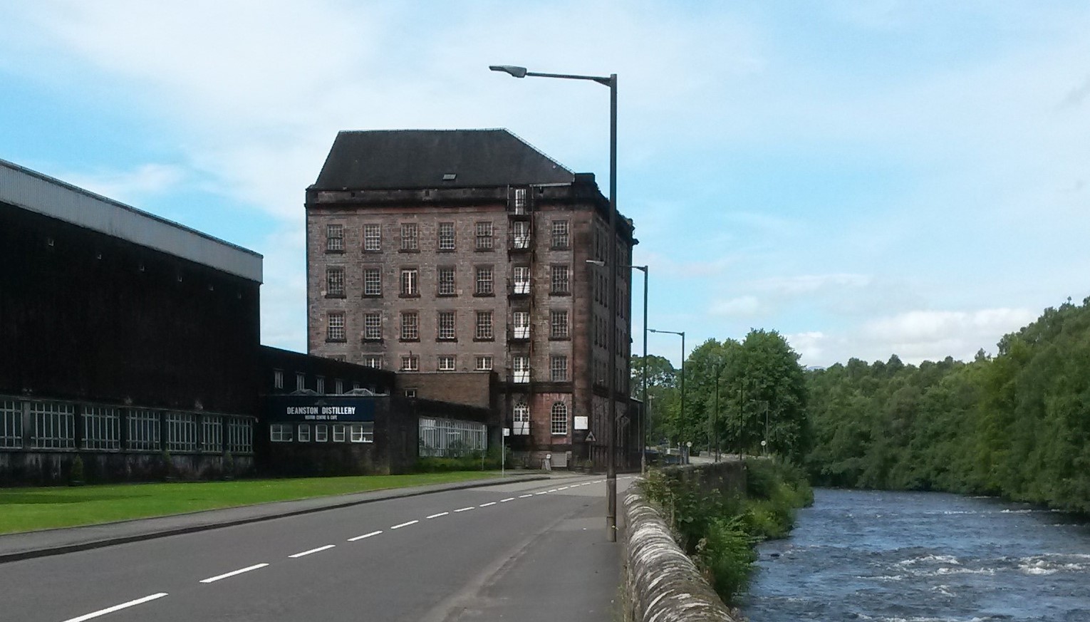 Deanston Distillery and River Teith